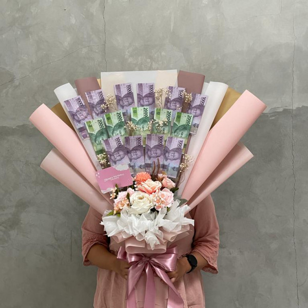 Money Handbouquet with Flower