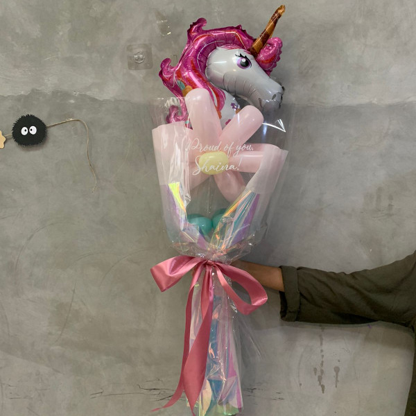 Single Daisy with Wrapping + Balon Foil Mini