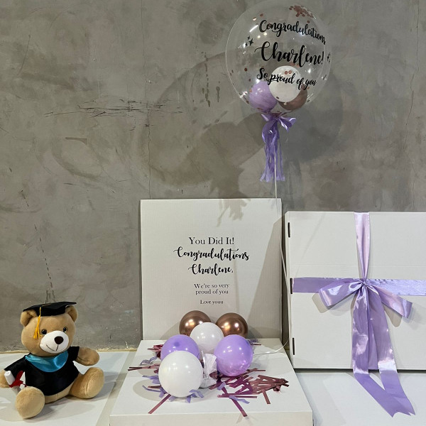 Balloon Box - Bear Graduation