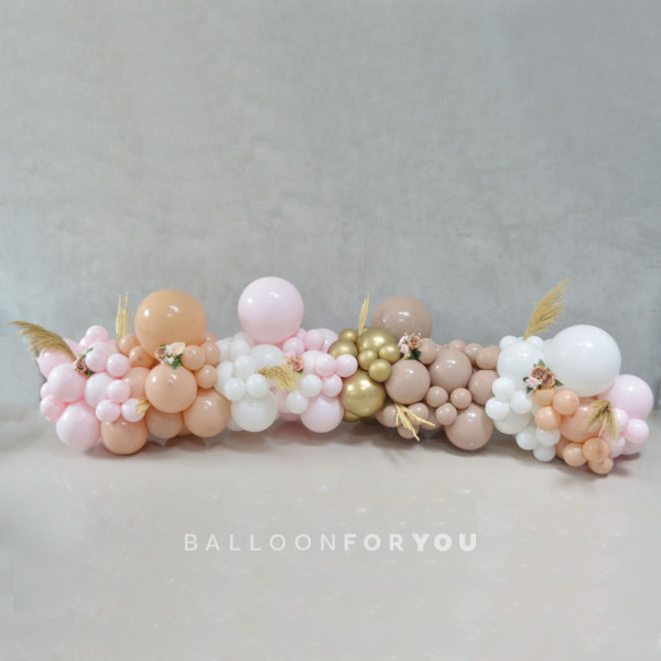 Balloon Garland 3m + Pampas & Flower