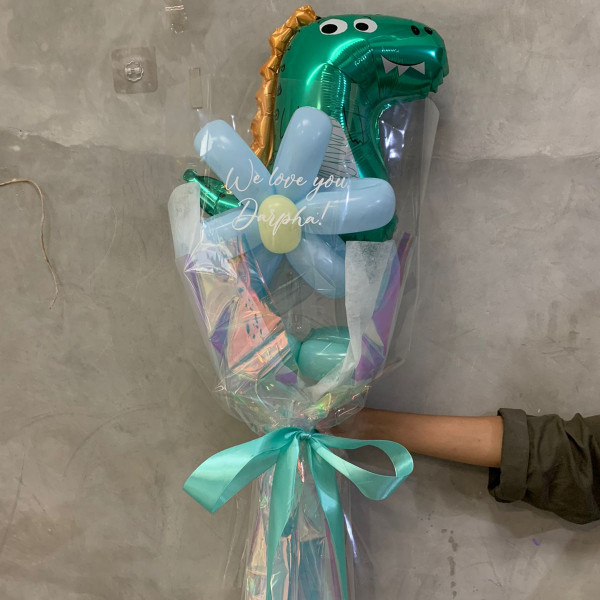 Single Daisy with Wrapping + Balon Foil Mini