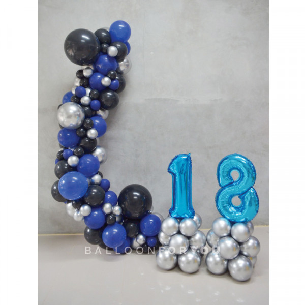 Balloon Garland 3m + Double Plain Base