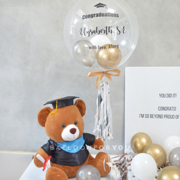 Balloon Box - Bear Graduation