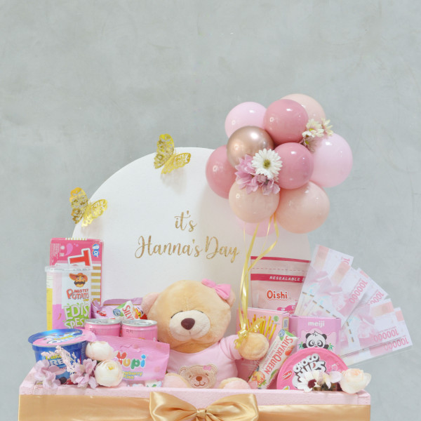 Box of Happiness - hot air balloon with doll