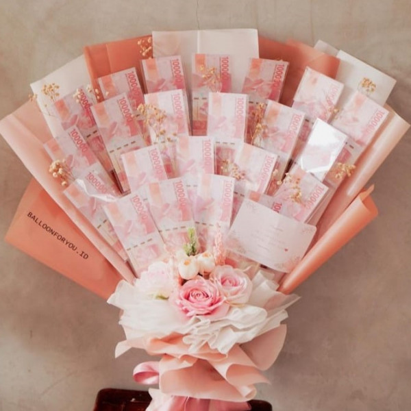 Money Handbouquet with Flower