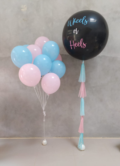 3 Feet Gender Reveal with Latex Helium