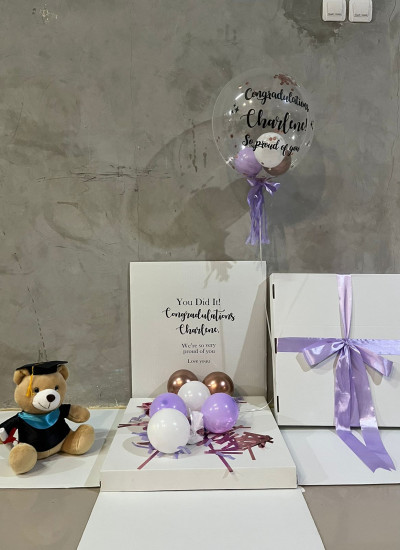 Balloon Box - Bear Graduation