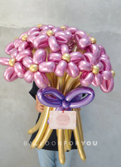 Flower Balloon Chrome XL