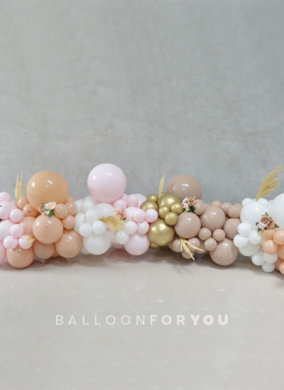 Balloon Garland 3m + Pampas & Flower