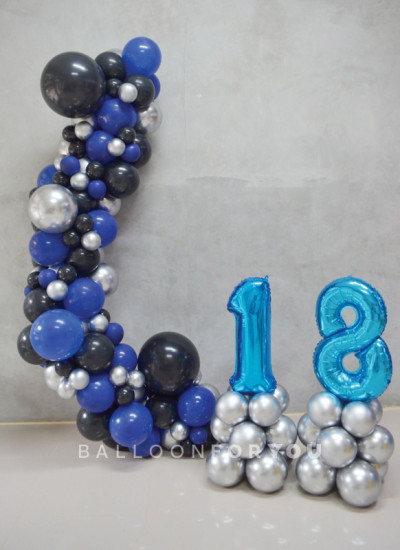 Balloon Garland 3m + Double Plain Base