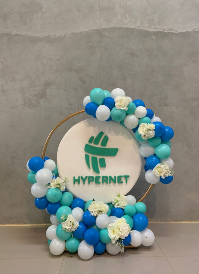 Hoop 80cm with Styrofoam + Flower Artificial