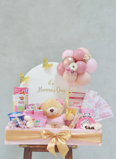Box of Happiness - hot air balloon with doll